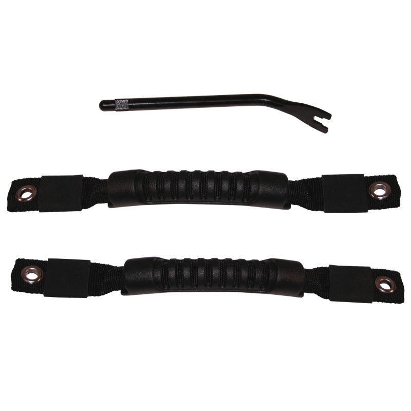 Jeep Wrangler Door Pull Straps - Rugged Ridge - Black - `97-`06
